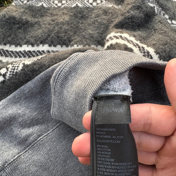 All Saints Wyverym Wool Blend Crew - Picture 3 of 3